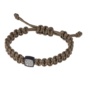 Ernstes Design, Herrenschmuck, Makramee Armband, Silk Wood, Edelstahl, A712
